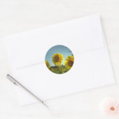 Biologische Tuin Zonnebloem Sticker (Envelop)