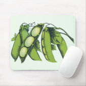 Biologische tuinboontjes van de biologische boerde muismat (Met muis)