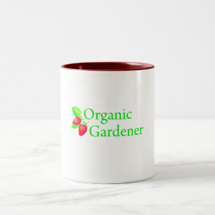 Biologische tuinkers - aardbeien tweekleurige koffiemok