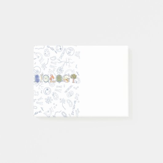 Biologische typografie en diagrammen post-it® notes (Voorkant)