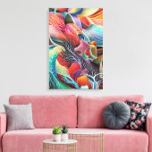 Biologische verbazingwekkende texturen canvas afdruk (Insitu (Woonkamer))