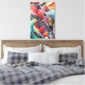 Biologische verbazingwekkende texturen canvas afdruk (Insitu (Slaapkamer))