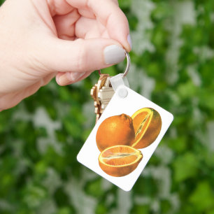 Biologische verse gezonde sinaasappels van oude st sleutelhanger