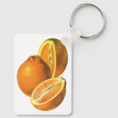 Biologische verse gezonde sinaasappels van Vintage Sleutelhanger (Achterkant)