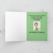 Biologische vis diner verjaardag kaart (Binnen)