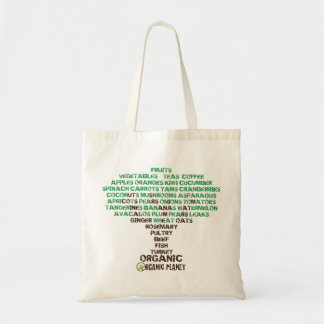 Biologische voedselboom: opnieuw te gebruiken canv tote bag