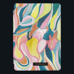 Biologische vormen Waterverf Abstracte kunst iPad Pro Cover<br><div class="desc">Bescherm uw iPad met dit unieke waterverf art hoesje. Dit ontwerp is voorzien van een prachtig handbeschilderd waterverf abstract schilderij. U kunt de tekst aanpassen met jouw naam. ©2020 Eun Mi Kim</div>