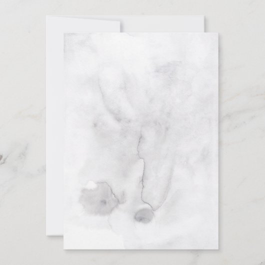 Biologische Waterverf Floral boho bruiloft uitnodi Kaart (Achterkant)