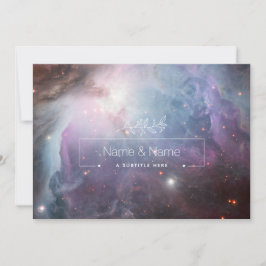 Biologische witte favoriet retro orionnevel BEWERK Bedankkaart