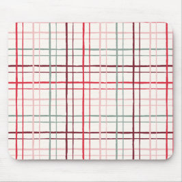 Biologische Wobbly Check Grid Patroon Hart Glazuur Muismat