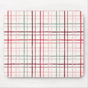 Biologische Wobbly Check Grid Patroon Hart Glazuur Muismat