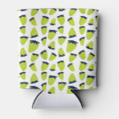 Biologische zomeraardbeien neongroen blikjeskoeler (Voorkant)