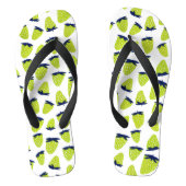Biologische zomeraardbeien neongroen teenslippers (Voetbed)