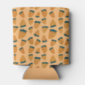 Biologische zomeraardbeien oranje blikjeskoeler (Achterkant)