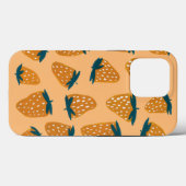 Biologische zomeraardbeien oranje Case-Mate iPhone case (Achterkant (horizontaal))