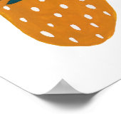 Biologische zomeraardbeien - oranje en groen poster (Hoek)