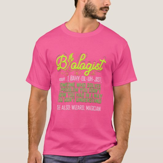 Biologist Funny for Biologyeacher Scientist retro T-shirt (Voorkant)