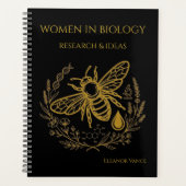 Biology Bee Golden DNA Spiral | Academic Planner (Voorkant)