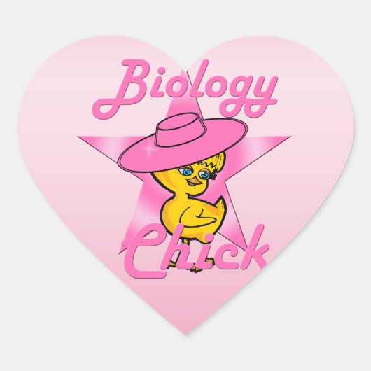 Biology Chick #8 Hart Sticker (Voorkant)