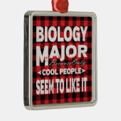 Biology College Major Student Red Pset Metalen Ornament (Rechts)