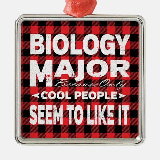Biology College Major Student Red Pset Metalen Ornament (Voorkant)
