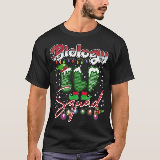 Biology Elf Squad Ugly Sweater Kerstman best T-shirt (Voorkant)