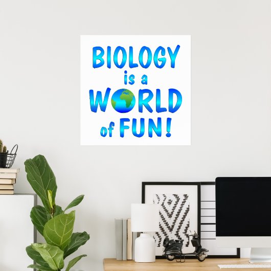 Biology Fun Poster (Thuiskantoor)
