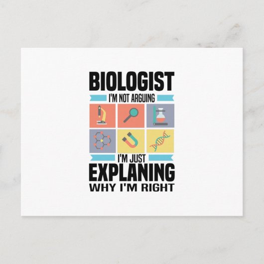 Biology Gifts | Biologists Teacher Science Student Briefkaart (Voorkant)