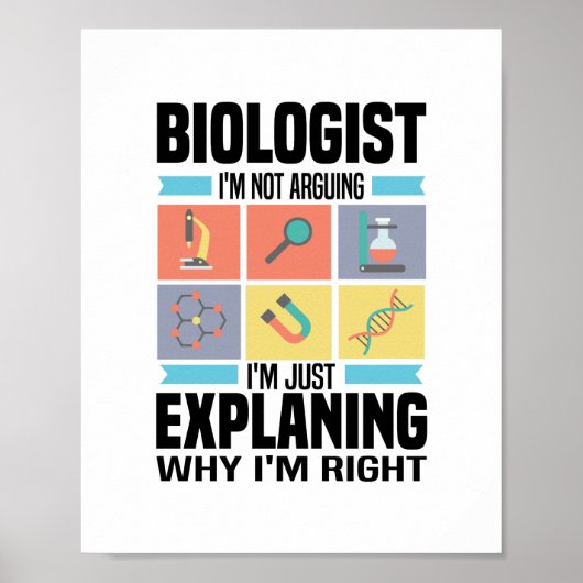 Biology Gifts | Biologists Teacher Science Student Poster (Voorkant)