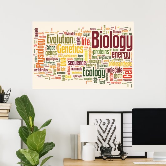 Biology Latte Wordle Poster (Thuiskantoor)