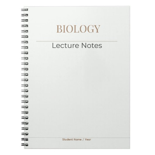 Biology Notebook – Minimal Academic Edition Notitieboek (Voorkant)
