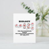 Biology Only Discipline Multiplication Division Briefkaart (Staand voorkant)