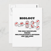 Biology Only Discipline Multiplication Division Briefkaart (Voorkant / Achterkant)