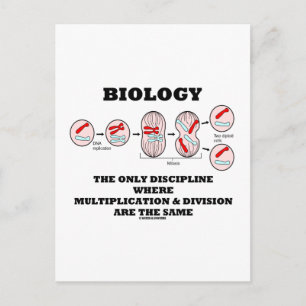 Biology Only Discipline Multiplication Division Briefkaart