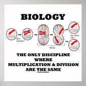 Biology Only Discipline Multiplication Division Poster (Voorkant)