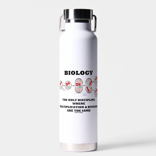 Biology Only Discipline Multiplication Division Waterfles (Voorkant)