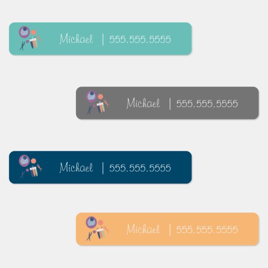 Biology School Class Lunch Name Number Labels (Groep)