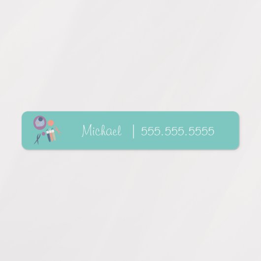 Biology School Class Lunch Name Number Labels (Design 1)