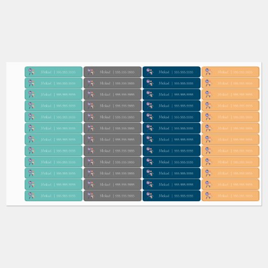 Biology School Class Lunch Name Number Labels (Vel)