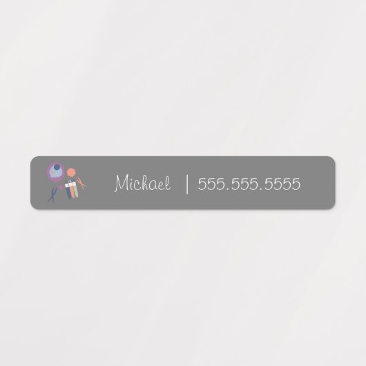 Biology School Class Lunch Name Number Labels (Design 2)