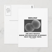Biology Science Division Multiplication Same Ding Briefkaart (Voorkant / Achterkant)