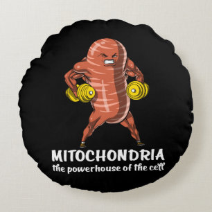 Biology Science Mitochondria Funny Joke Rond Kussen