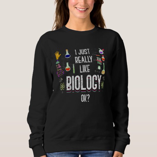 Biology Science Student Scientist Geek Biology Trui (Voorkant)
