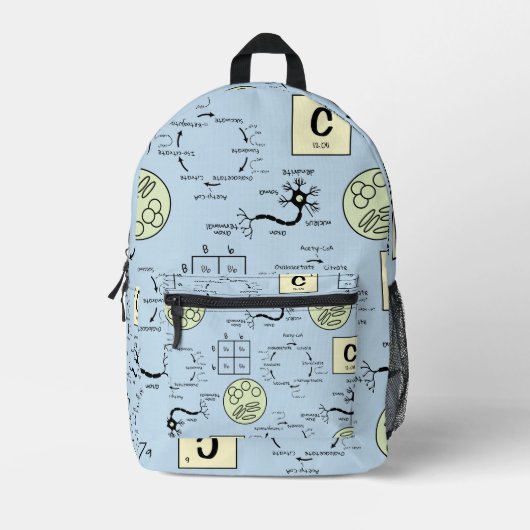 Biology Science Teacher Cell Genetics Neuron Nerd Bedrukte Rugzak (Voorkant)