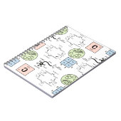 Biology Science Teacher Pattern Genetics Cell Geek Notitieboek (Linkerzijde)