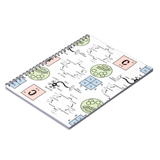 Biology Science Teacher Pattern Genetics Cell Geek Notitieboek (Linkerzijde)