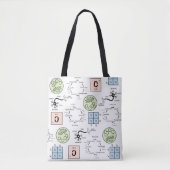 Biology Science Teacher Pattern Genetics Cell Geek Tote Bag (Voorkant)