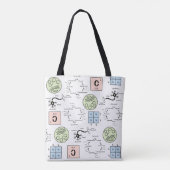 Biology Science Teacher Pattern Genetics Cell Geek Tote Bag (Achterkant)
