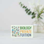 Biology Science Tutoring Services - Docent Bedrijf Visitekaartje (Staand voorkant)