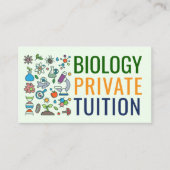 Biology Science Tutoring Services - Docent Bedrijf Visitekaartje (Voorkant)